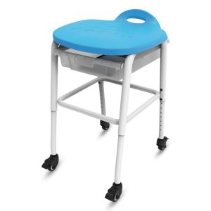 AdjustableHeight Stackable Classroom Stool with Wheels and Storage  |  Artist Chairs and Stools Art Studio Furniture Artist Chairs & Stools