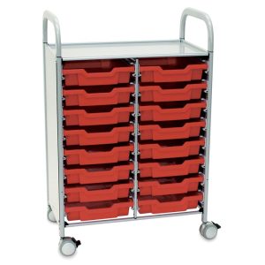 Callero Storage Cart with 16 Shallow Trays  |  Rolling and Utility Carts Art Studio Furniture Rolling & Utility Carts