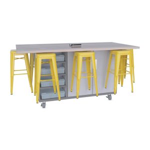 Ed8 Work Table with Stools  |  Classroom Tables and Desks Classroom Furniture Classroom Tables & Desks