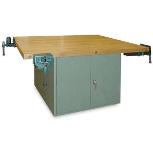 FourStation LockerType Workbench  |  Art Tables and Desks Art Studio Furniture Art Tables & Desks