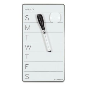 Frameless Dry Erase Weekly Board  |  Chalkboards and Dry Erase Boards Chalkboards & Dry Erase Boards Chalkboards & Dry Erase Boards