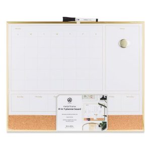 Gold Frame Dry Erase 2in1 Planner Board  |  Chalkboards and Dry Erase Boards Chalkboards & Dry Erase Boards Chalkboards & Dry Erase Boards