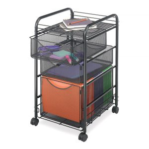 Onyx Mesh File Cart  |  Taborets Art Studio Furniture Rolling & Utility Carts