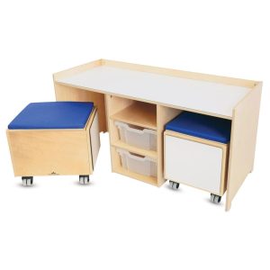 STEM Activity Desk and Mobile Seating Storage  |  Kids’ Furniture Easels & Furniture Kids' Furniture