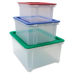 Tuft Totes with Lids  |  Storage Boxes and Containers At-Home Learning Supplies Storage Boxes & Containers