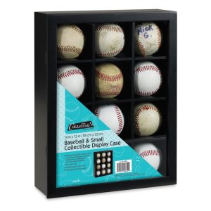 Baseball and Small Collectible Display Case  |  Wall Decor At-Home Learning Supplies Wall Decor