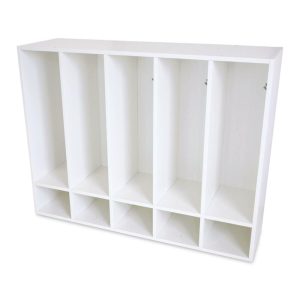 White Five Section Coat Locker  |  Early Childhood Furniture Classroom Furniture Early Childhood Furniture